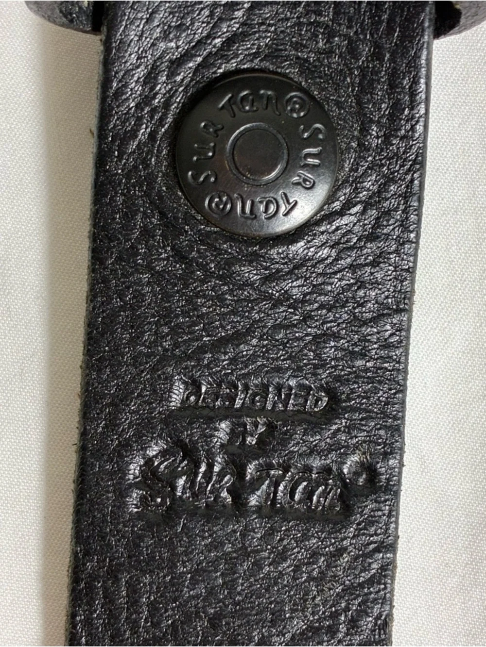 Classic Black Leather Solid Brass Buckle 42” long unisex